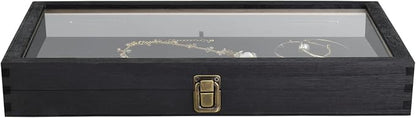 MOOCA 2 Pcs Wooden Jewelry Display Case, Pocket Knife Display Case - Image 5