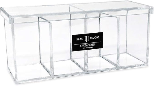 Isaac Jacobs 4-Compartment Clear Acrylic Organizer by IsaacJacobs
