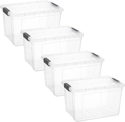Superio Storage Bins with Lids, Stackable Totes, BPA Free, Odor Free, Organizer - Image 2
