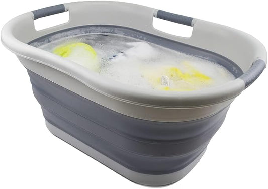 SAMMART 40L Collapsible Plastic Laundry Washing Tub by SAMMART