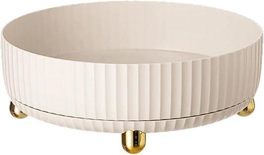 Rotating Makeup Organizer, 8.7 Inch Large Capacity Vanity Tray by Cndiyald