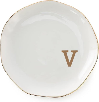 Initials Ring Dish Jewery Tray by VINCOMIC