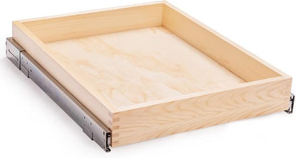 26''W x 21''D x 3''H Pull Out Cabinet Drawer Soft Close Slide Out Wood Organizer by Mulush