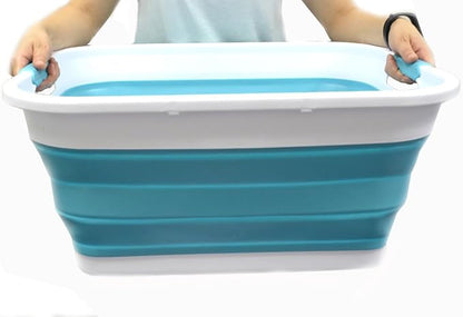 SAMMART 41L Collapsible Plastic Laundry Basket-Foldable Pop Up Storage by SAMMART