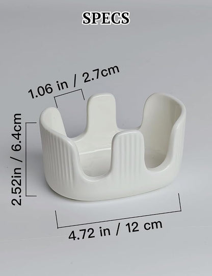 Ceramic Sponge Holder, 2-Slot Dish Sponge Holder - Image 3