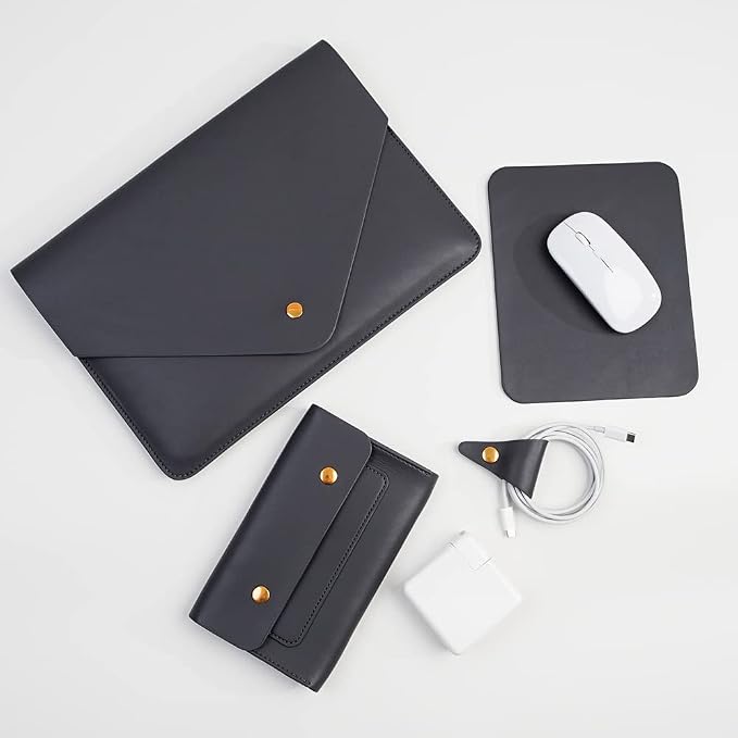 PU Leather Laptop Sleeve 13 Inch Compatible by Unknown
