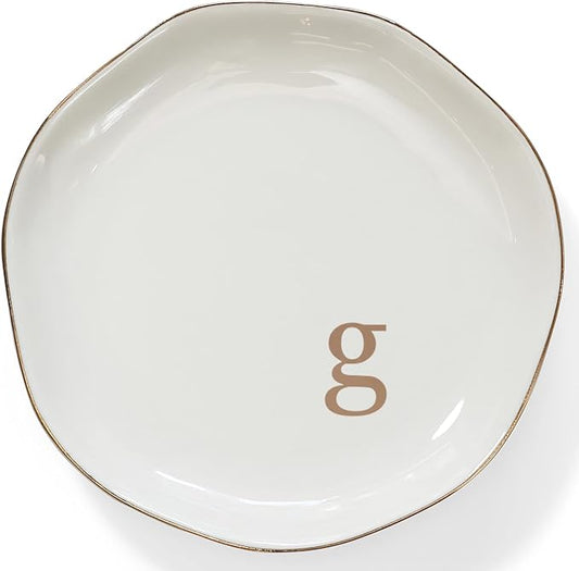 HOME SMILE Initials Ring Dish Jewery Tray by HOMESMILE