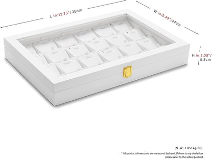 Oirlv White Leather Jewelry Organizer Tray - Image 7