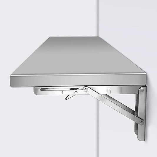 Stainless Steel Folding Table, Wall-Mounted Drop Leaf Table, Wall Mounted by MTSYXYM