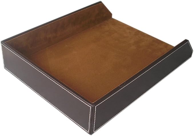 KINGFOM Letter Tray, PU Leather Paper Organizer Tray - Image 6