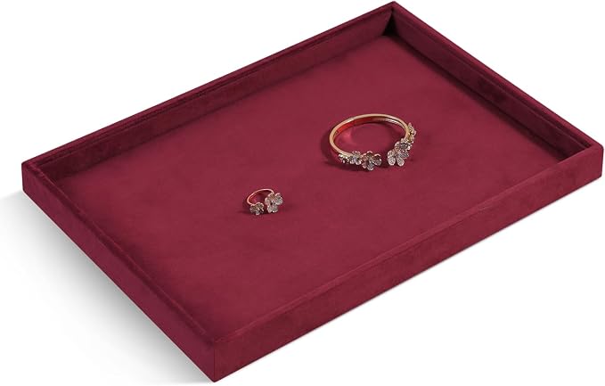 Velvet Stackable Jewelry Display Flat Tray - Image 4