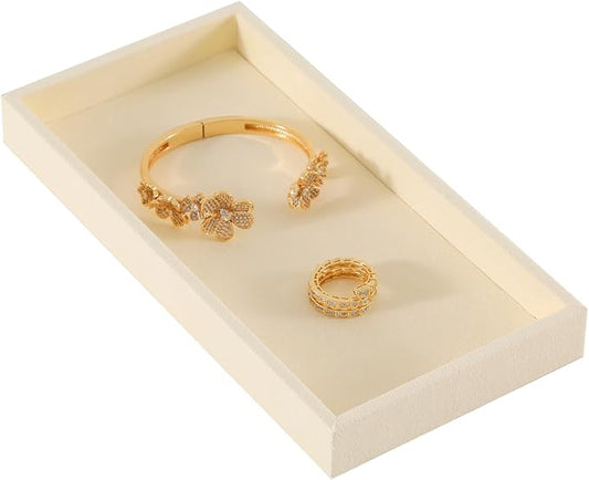 Dark Blue Jewelry Display Tray Ring Necklace Earring Bangle Organizer by Yinbeini