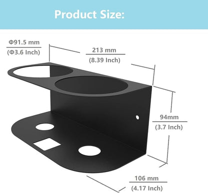 JINGCHENGMEI 2Pcs of 2 Spray Bottles Holder, Steel Wall Mount Storage Organizer - Image 3