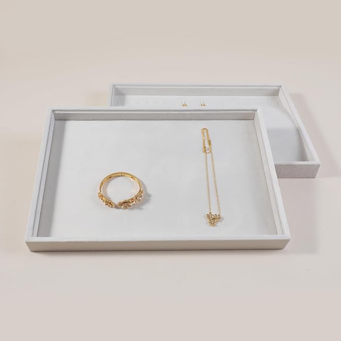 Velvet Stackable Jewelry Display Flat Tray - Image 5