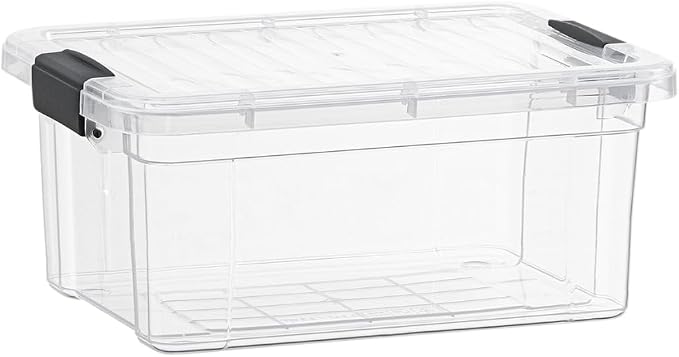 Superio Clear Storage Box with Lid, 36 Quart Plastic Container Bins by Superio