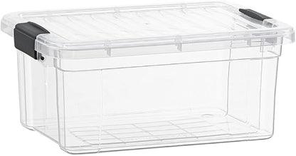 Superio Clear Storage Box with Lid, 36 Quart Plastic Container Bins by Superio