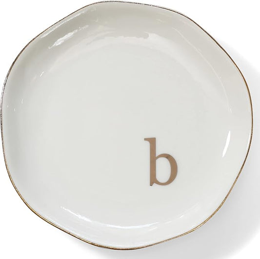 HOME SMILE Initials Ring Dish Jewery Tray by HOMESMILE