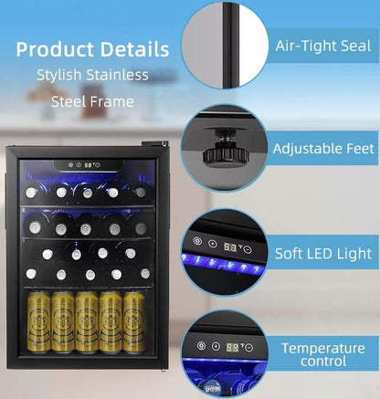 Antarctic Star 16 Bottle Wine Cooler Beverage Refrigerator Small Mini Wine - Image 4