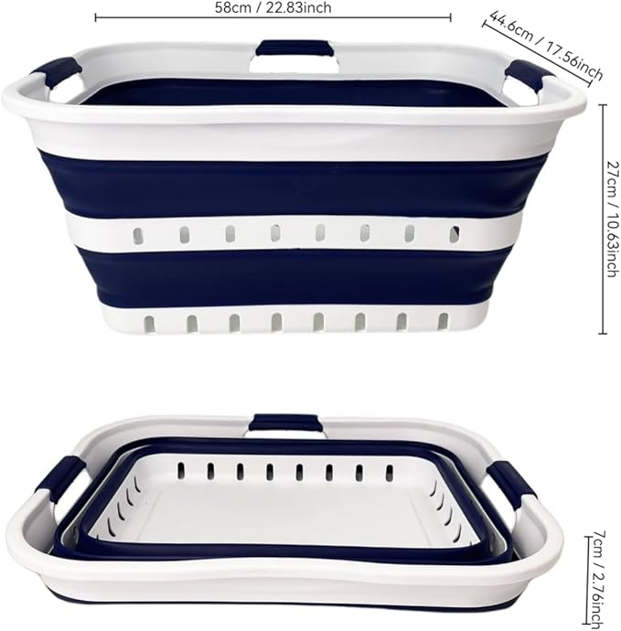 SAMMART 42L Collapsible Plastic Laundry Basket - Image 9