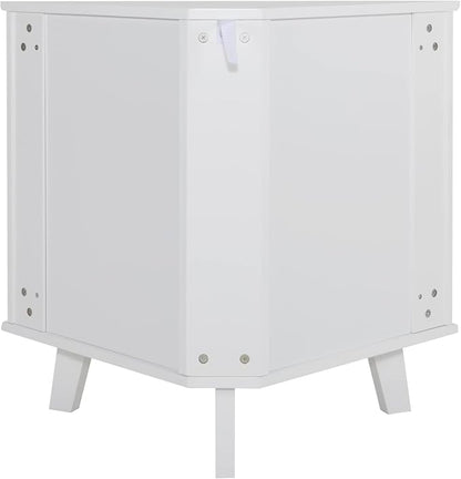 Scurrty 32'' Corner Shelf Stand, Small Corner Table Sideboard Cabinet - Image 10