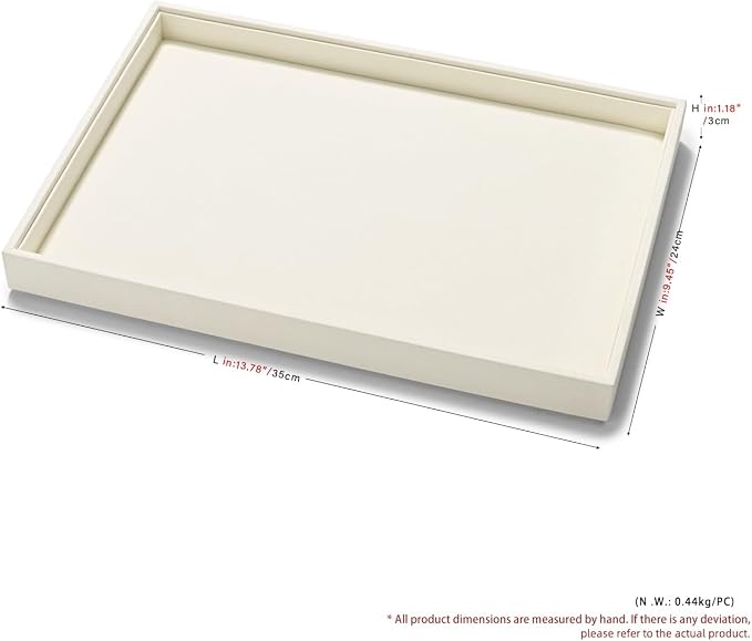 Microfiber Jewelry Display Tray, Stackable Jewelry Drawer Organizer Trays - Image 3