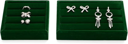 Green Velvet Jewelry Display Tray - Image 2