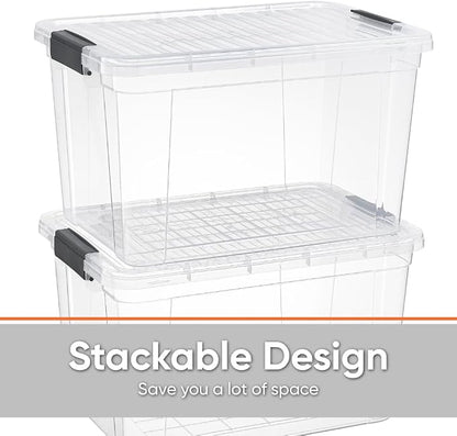 Superio Storage Bins with Lids- Clear Boxes - Image 4