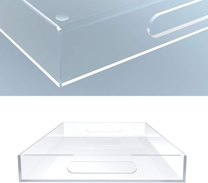 Clear Acrylic Serving Tray for Vanity, Desk and Décor - Image 2
