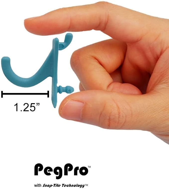 PegPro® J Hooks Kit for Standard “Wood Fiber” pegboard – Durable Plastic - Image 6