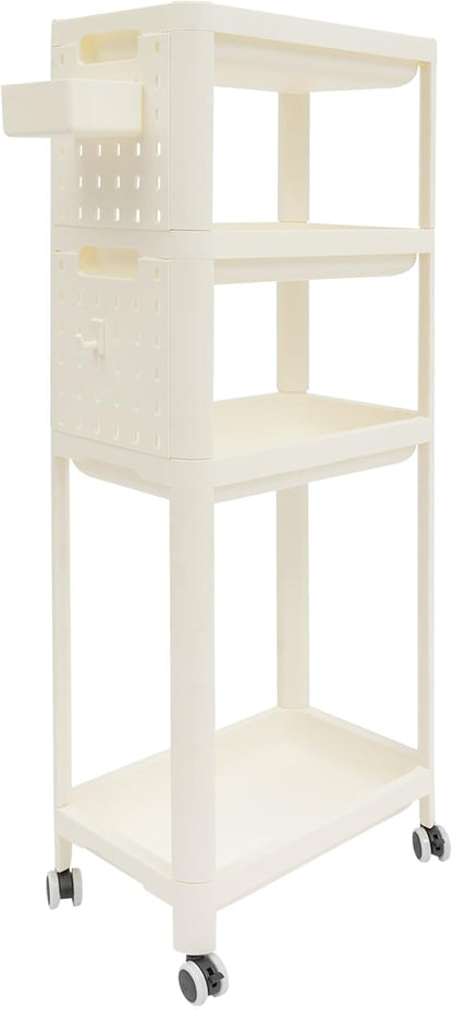 PERFERATE 3 Tier Slim Rolling Storage Cart Rolling Utility Cart by Unknown