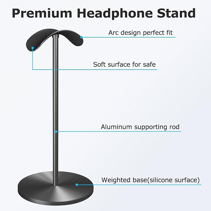Headphone for Desk Hanger Holder Organizer Keeper Racks Storage Mount Gaming - Image 2