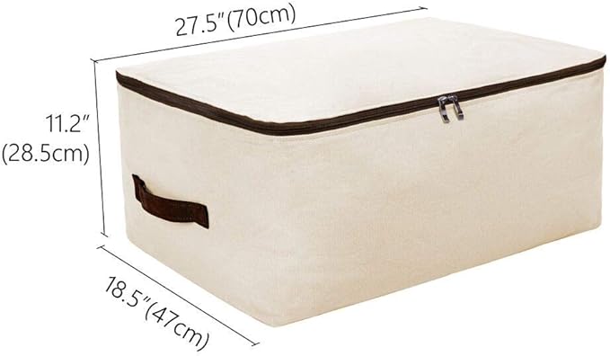 Pack of 2, 27.5 * 19.7 * 11", 100% Cotton Breathable Soft Big Storage Bags - Image 2