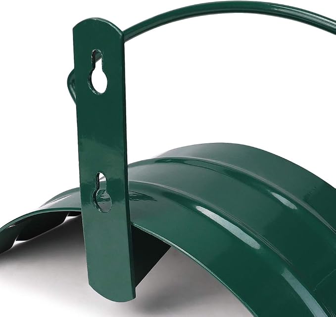 Deluxe Wall Mount Garden Hose Hanger Duty Metal Hose Holder Easily Holds 125 - Image 2