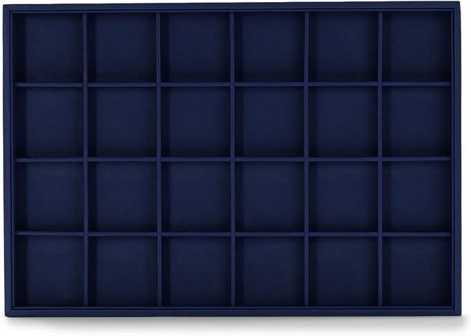 Oirlv Stackable Premium Leather Jewelry Trays 24 Grid Jewelry Organizer - Image 5