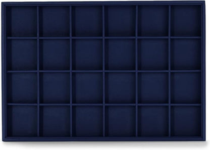 Oirlv Stackable Premium Leather Jewelry Trays 24 Grid Jewelry Organizer - Image 5