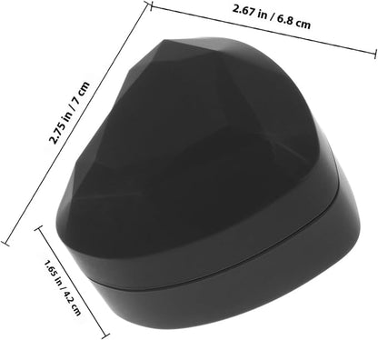 Heart Shaped Jewelry Box with LED Light Ring Case - Image 2