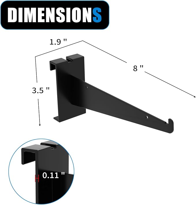 8" Grid Wall Knife Holder Brackets, Grid Wall Accessories - Image 8