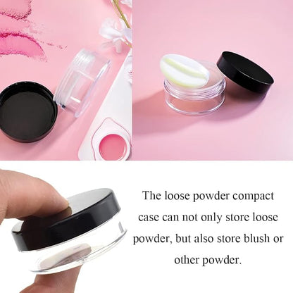 HAHIYO 4pcs 10ml/0.34oz Plastic Empty Travel Compact Case Makeup Cosmetic Jar - Image 5