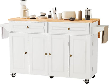 59’’ Rolling Kitchen Island Cart - Image 7