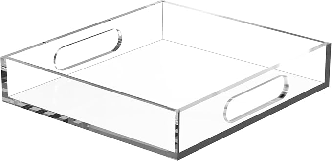 Acrylic Serving Tray with Handles by Brand