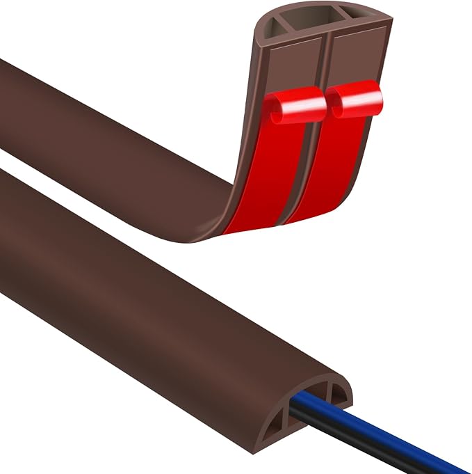 Floor Cord Covers for Wires 10FT Cable Hider Wire Cover Self Adhesive Cord by JAHOMFAI