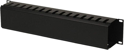 NavePoint 2U Metal Rack Mount Horizontal Cable Manager Duct Raceway by NavePoint
