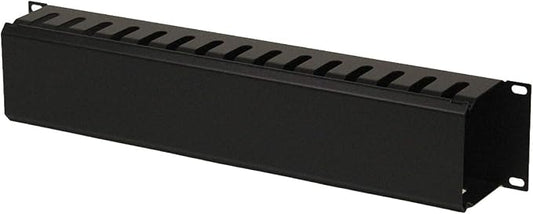 NavePoint 2U Metal Rack Mount Horizontal Cable Manager Duct Raceway by NavePoint