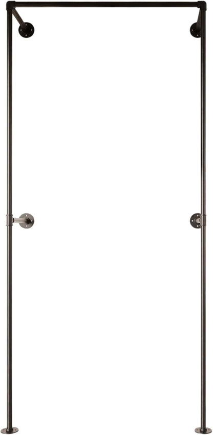 Industrial Pipe Clothing Rack, Heavy Duty Wall Mounted Clothes Rack, Retail - Image 9