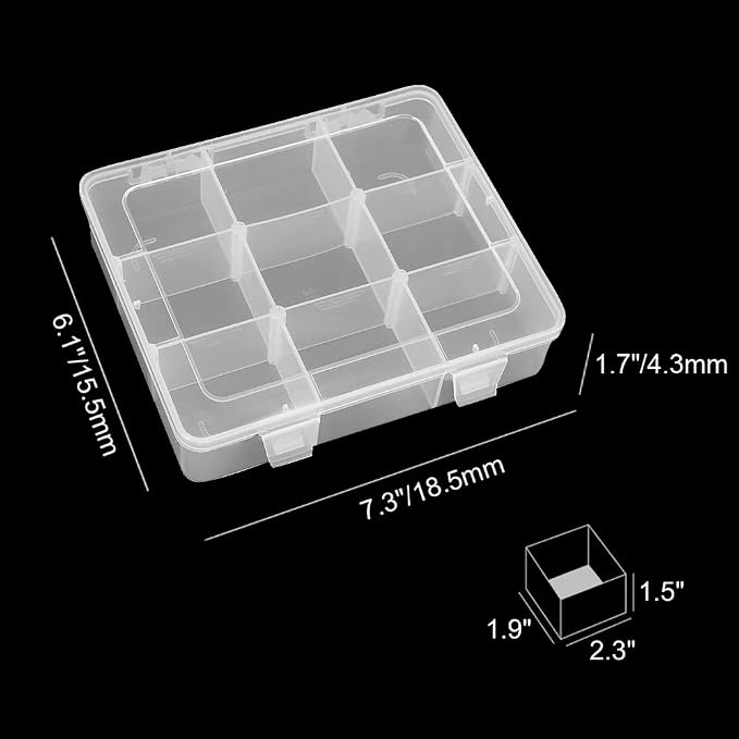 9 Grids Plastic Storage Compartment Organizer Container - Image 2