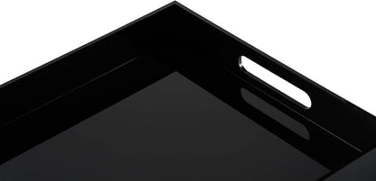 Glossy Black Sturdy Acrylic Serving Tray - Image 6