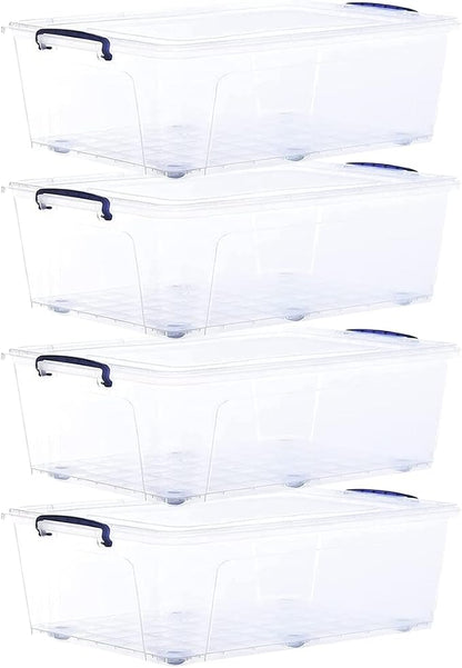 Superio Storage Bins with Lids, Stackable Totes, BPA Free, Odor Free, Organizer by Superio