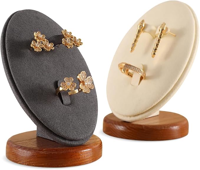 Ring Holder, Small Jewelry Stand, Wooden Earring Holder, Premium Ring Display - Image 4