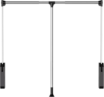 Pull Down Closet Rod, 33 lbs Load Capacity Stainless Steel Clothes Hanging Rod - Image 8