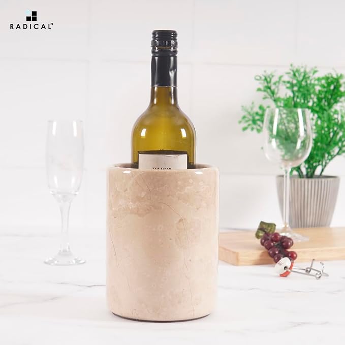 Radicaln Marble Wine Chiller Verona 6.5" Inches Handmade Insulated Cooler - Image 4